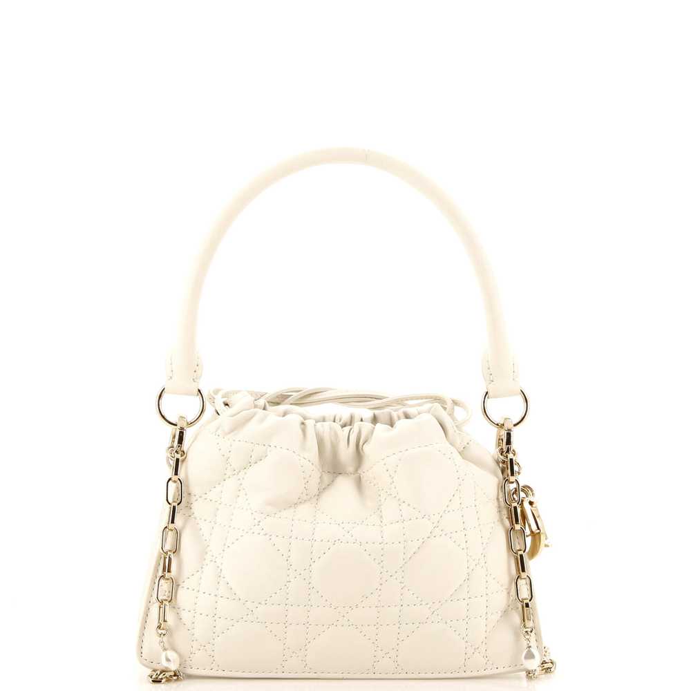 Christian Dior Milly Drawstring Chain Bag Cannage… - image 3