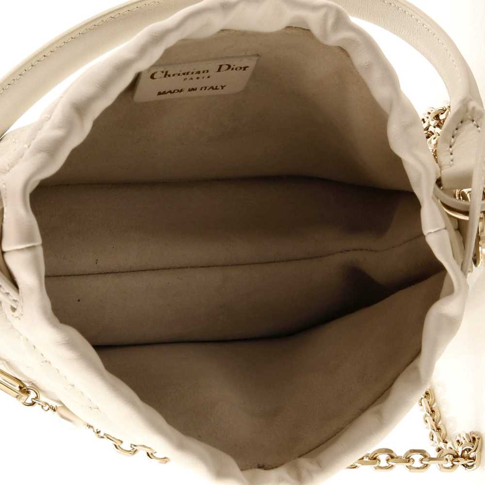 Christian Dior Milly Drawstring Chain Bag Cannage… - image 5