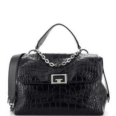 GIVENCHY ID Flap Bag Crocodile Embossed Leather Sm