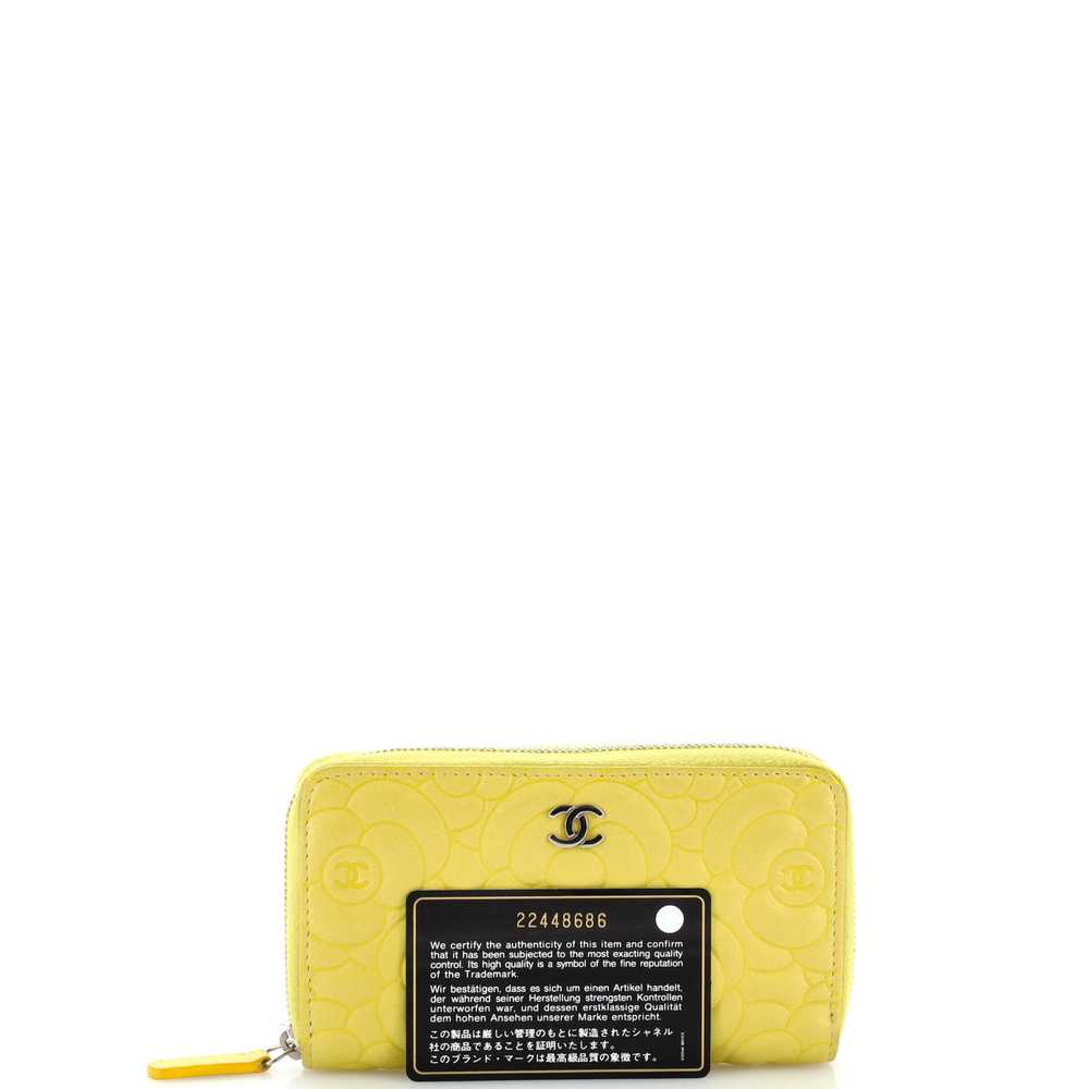 CHANEL Zip Around Wallet Camellia Lambskin Small - image 2