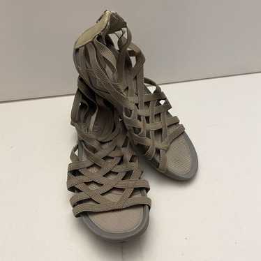 Vintage Barestraps Sandals Women's 8.5 Gray Zippe… - image 1