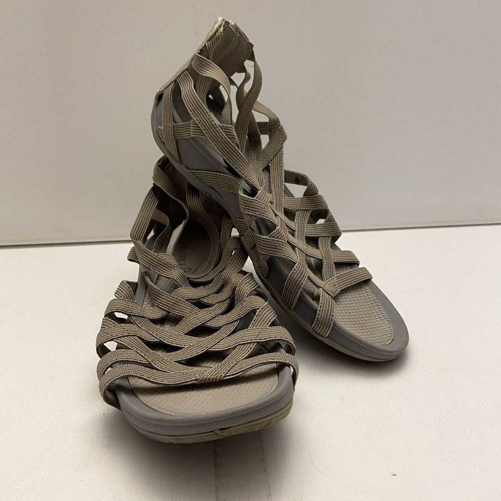 Vintage Barestraps Sandals Women's 8.5 Gray Zippe… - image 2