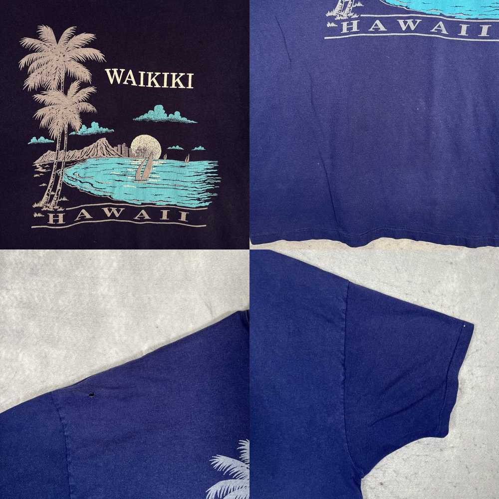 Hanes A1 Vintage 80s Waikiki Hawaii T Shirt Adult… - image 4