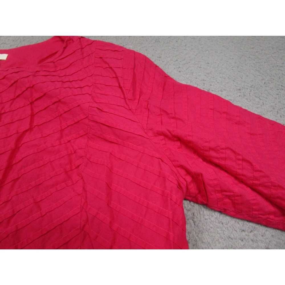 Vintage Chicos Top Womens 3 XL Pink Blazer Cotton… - image 2