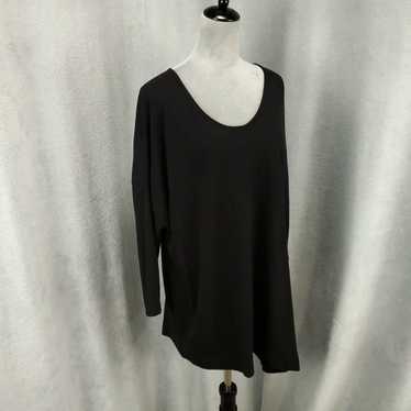 Vintage Logo Lori Goldstein Tunic Womens XL Black… - image 1