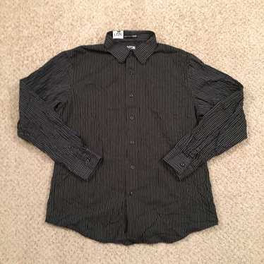 Apt. 9 Apt 9 Shirt Mens Large Black Striped Long … - image 1