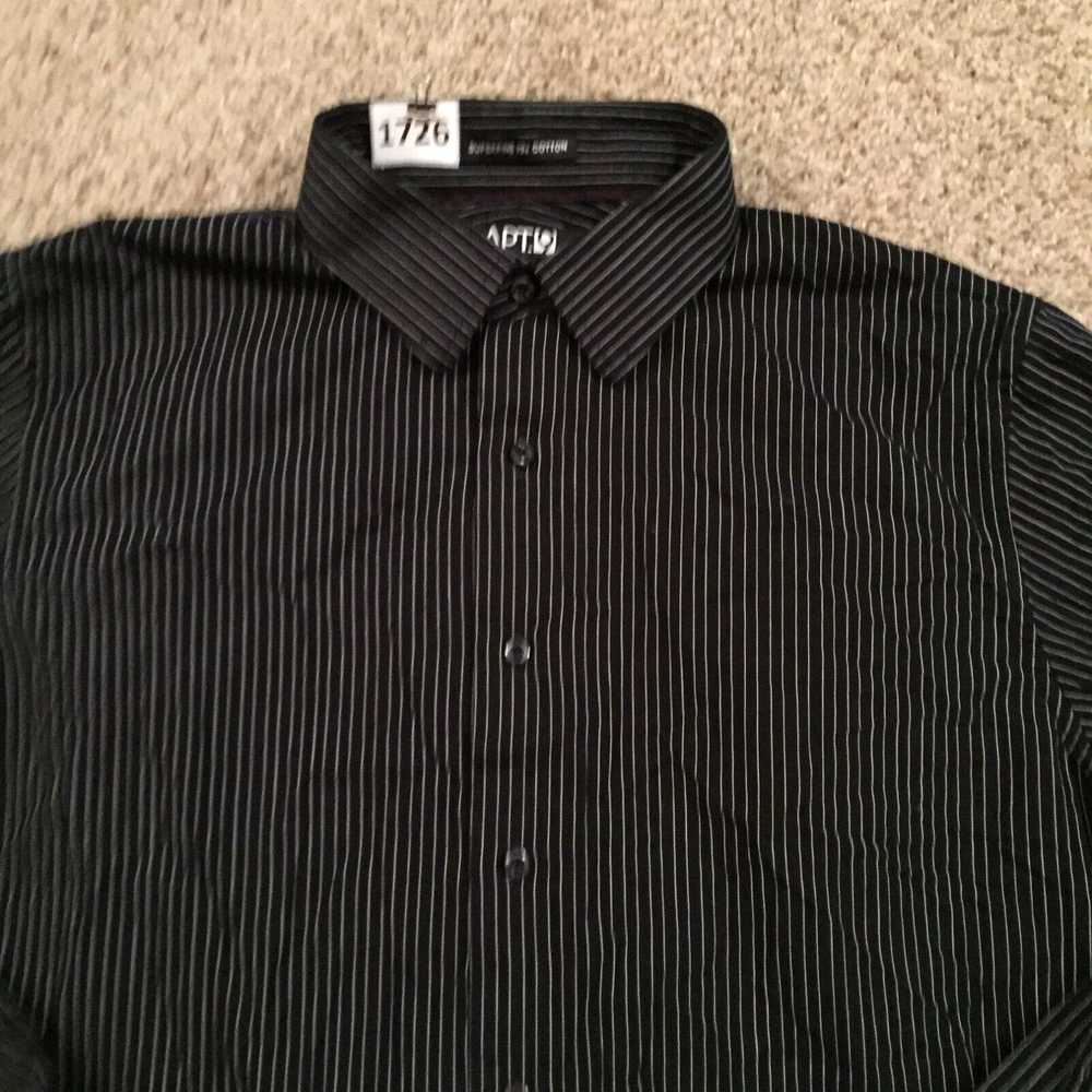 Apt. 9 Apt 9 Shirt Mens Large Black Striped Long … - image 3