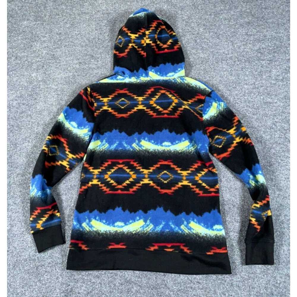 Vintage Retro Aztec Pattern Fleece Hoodie Adult S… - image 2