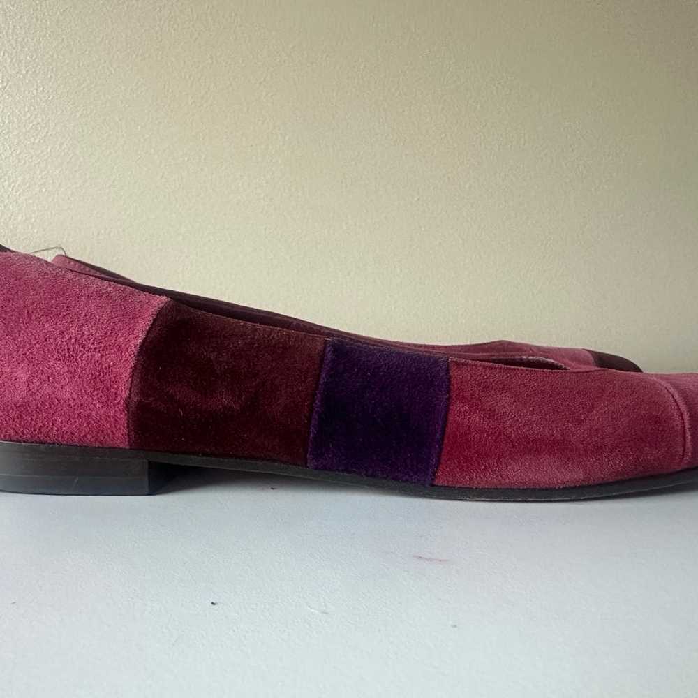 Isaac Mizrahi Vintage Burgandy Pink Purple Suede … - image 2