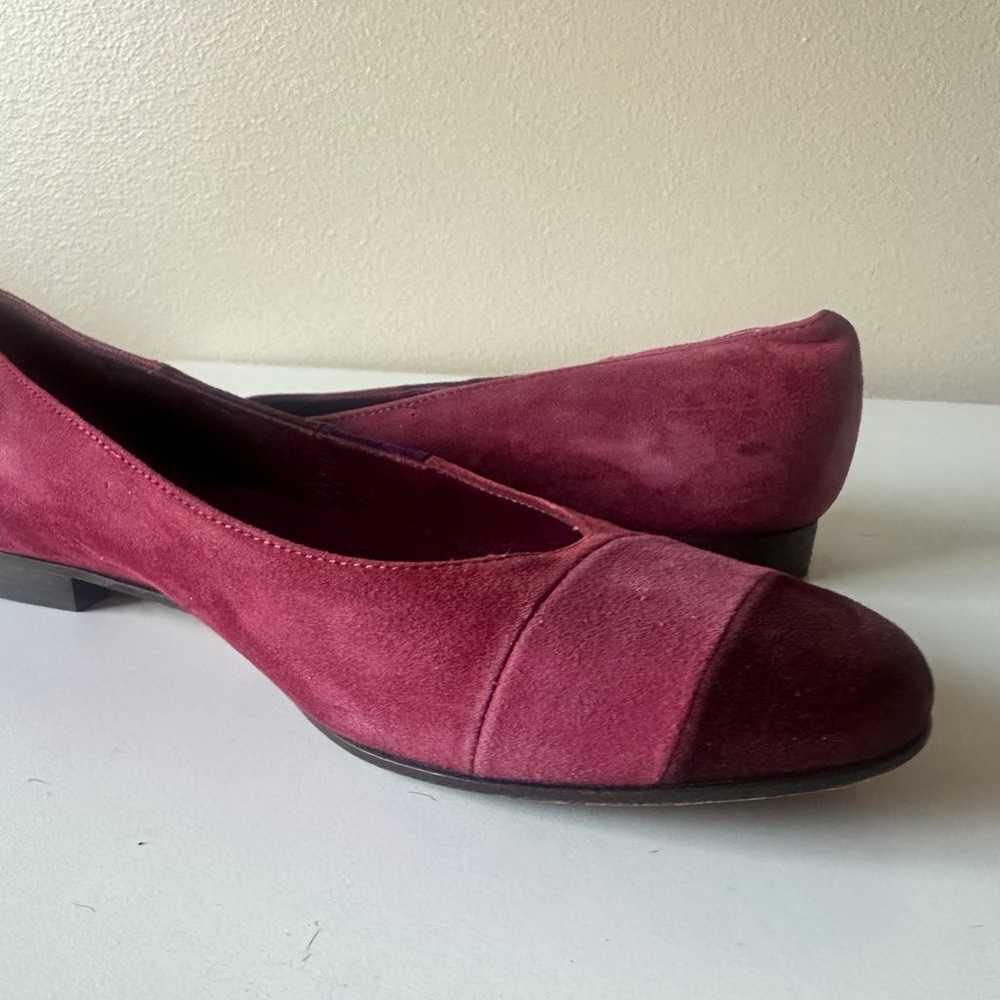 Isaac Mizrahi Vintage Burgandy Pink Purple Suede … - image 3