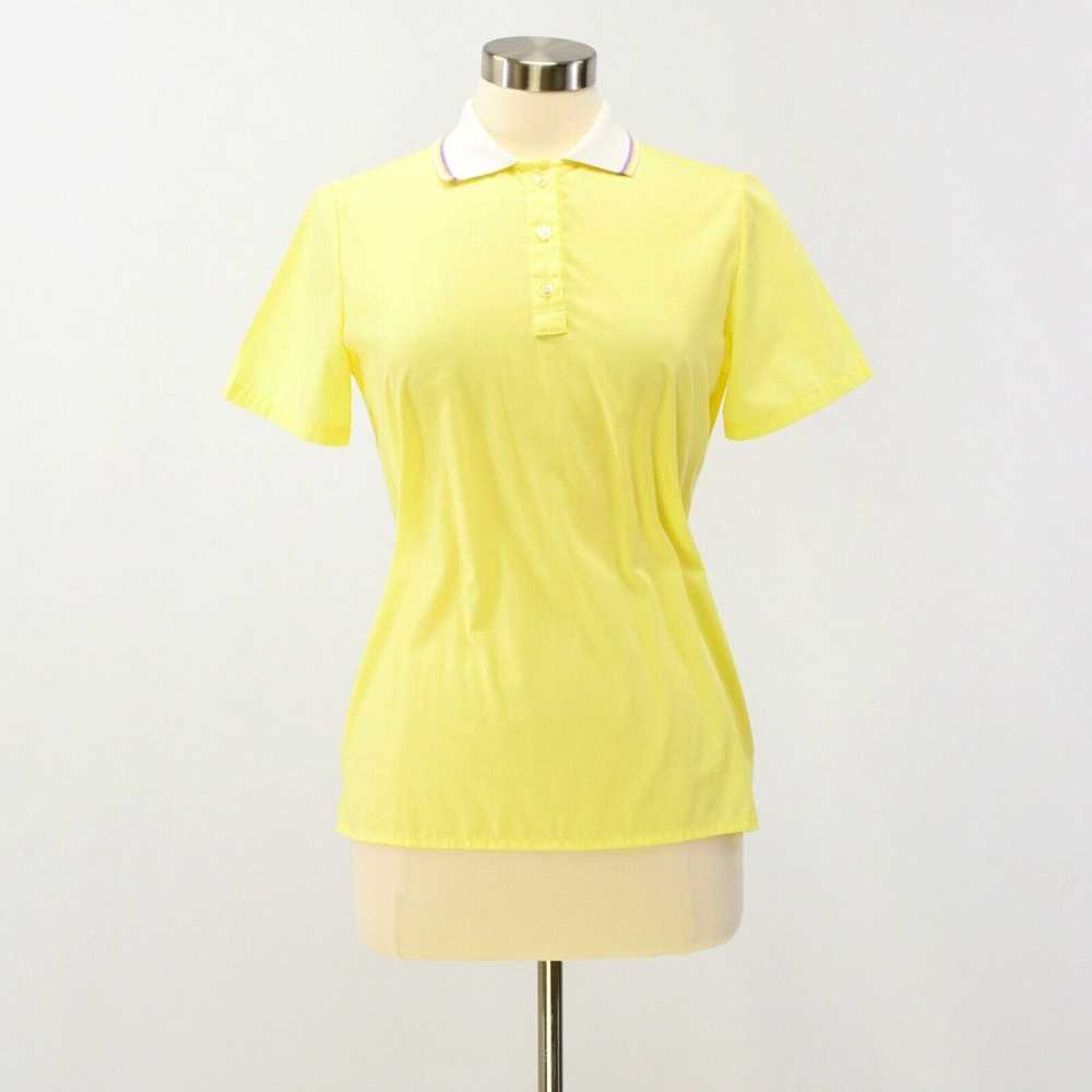 Sears 70s Vintage Womens M Yellow Polo Shirt Sears - image 1