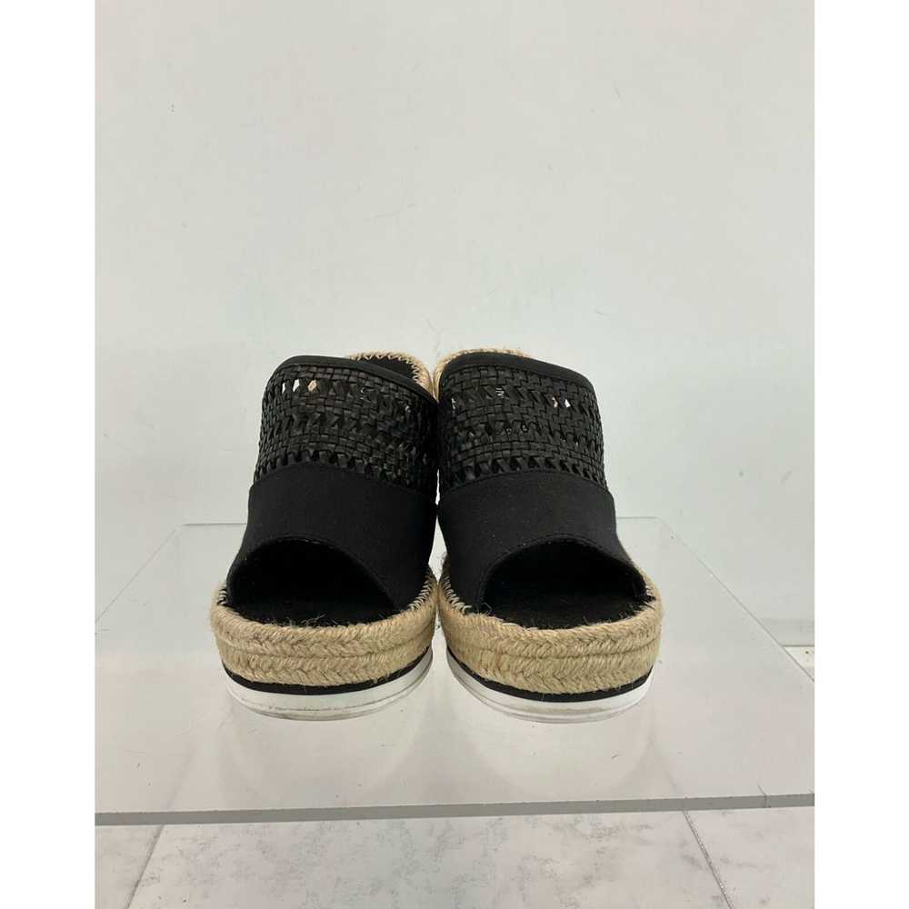 Toms TOMS Black Woven Faux Leather & Fabric Platf… - image 1