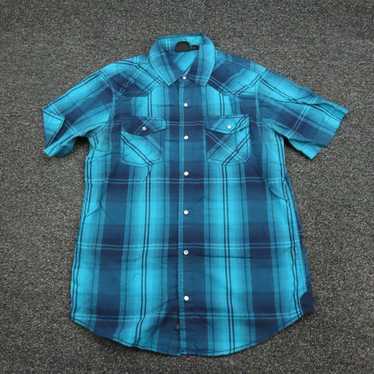 Burnside Burnside Shirt Adult Medium Blue Plaid Sn