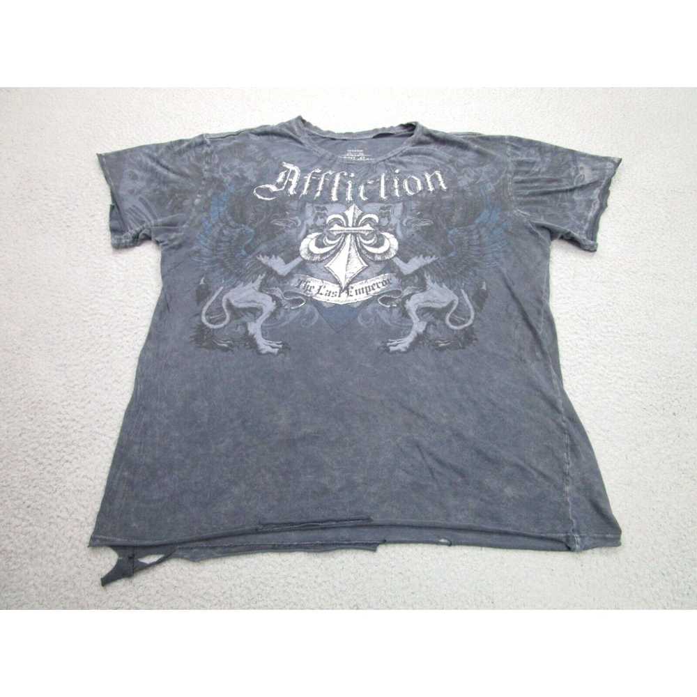 Affliction Affliction Shirt Mens 2XL Blue Fedor M… - image 1