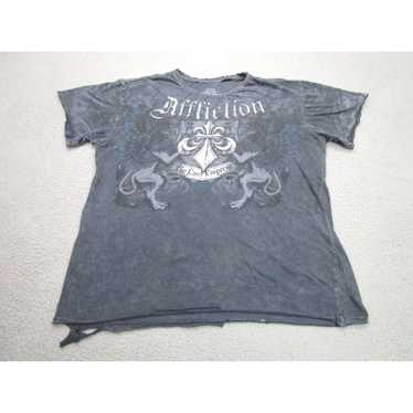 Affliction Affliction Shirt Mens 2XL Blue Fedor M… - image 1