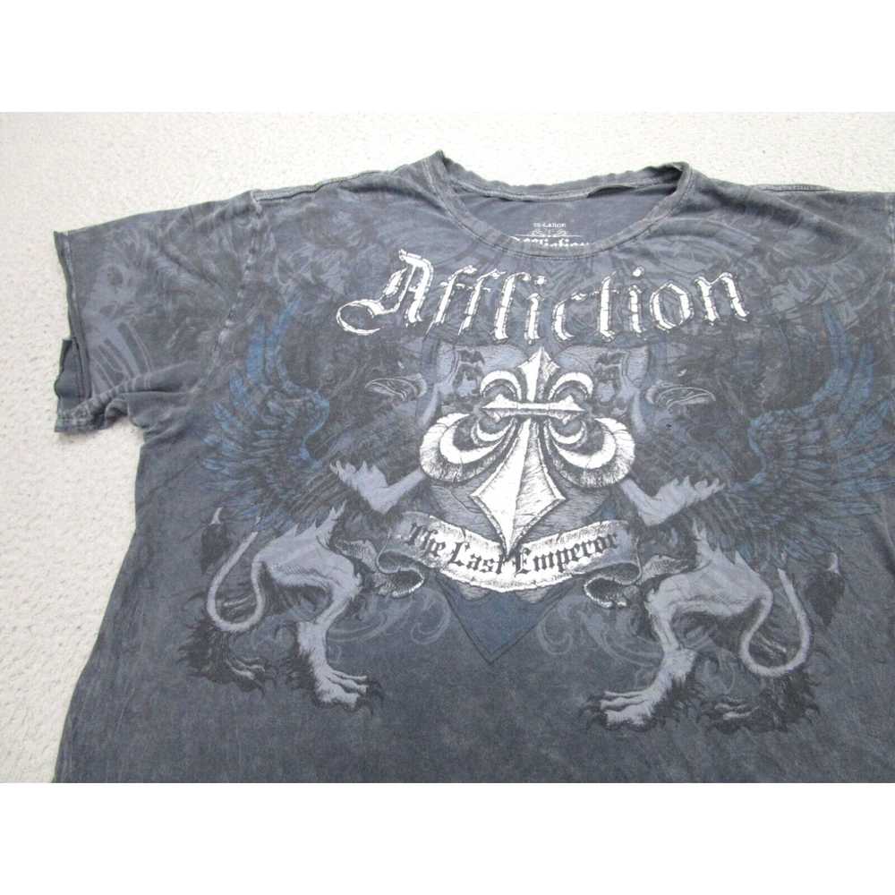 Affliction Affliction Shirt Mens 2XL Blue Fedor M… - image 2