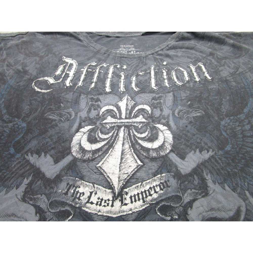 Affliction Affliction Shirt Mens 2XL Blue Fedor M… - image 3