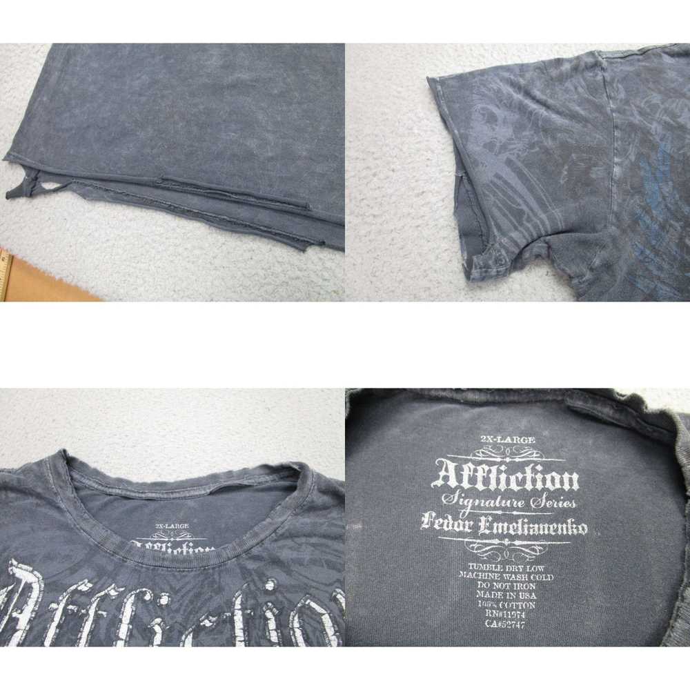 Affliction Affliction Shirt Mens 2XL Blue Fedor M… - image 4