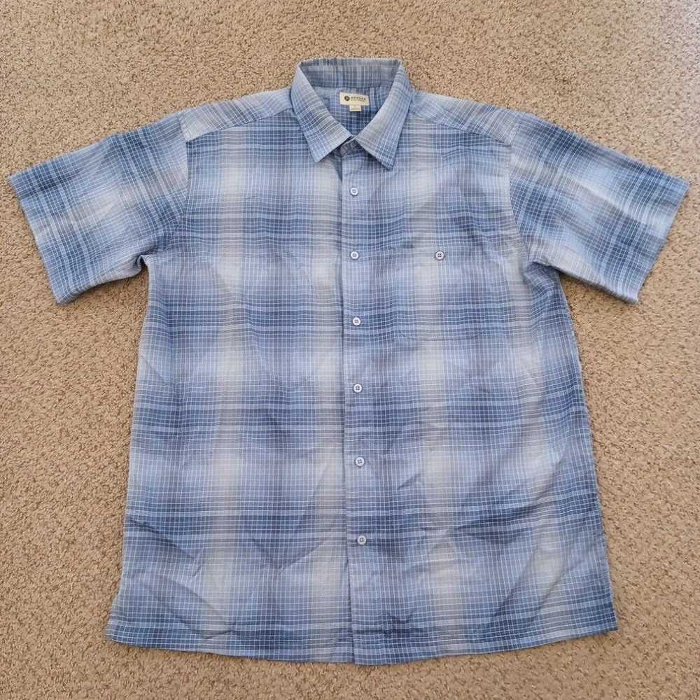 Haggar Haggar Shirt Mens Large Blue Plaid Short S… - image 1