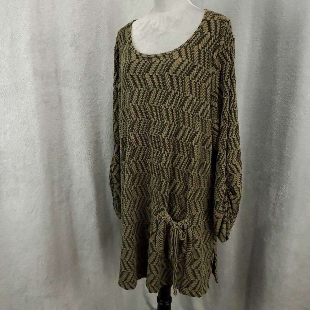 Vintage Ali Miles Tunic Womens 3X Brownish Green … - image 1