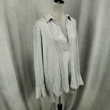 Free People Free People Blouse Womens Large Gray … - image 1