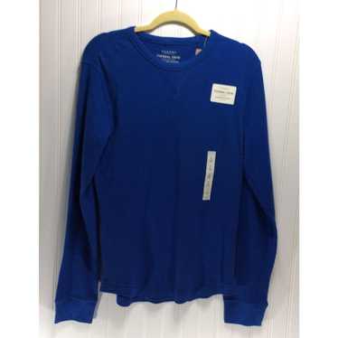 Vintage New SONOMA Mens Blue Thermal Crew Neck Tr… - image 1