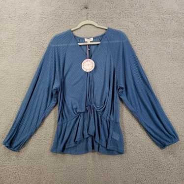 Vintage New Umgee Blouse Womens Small Sheer Flowy… - image 1