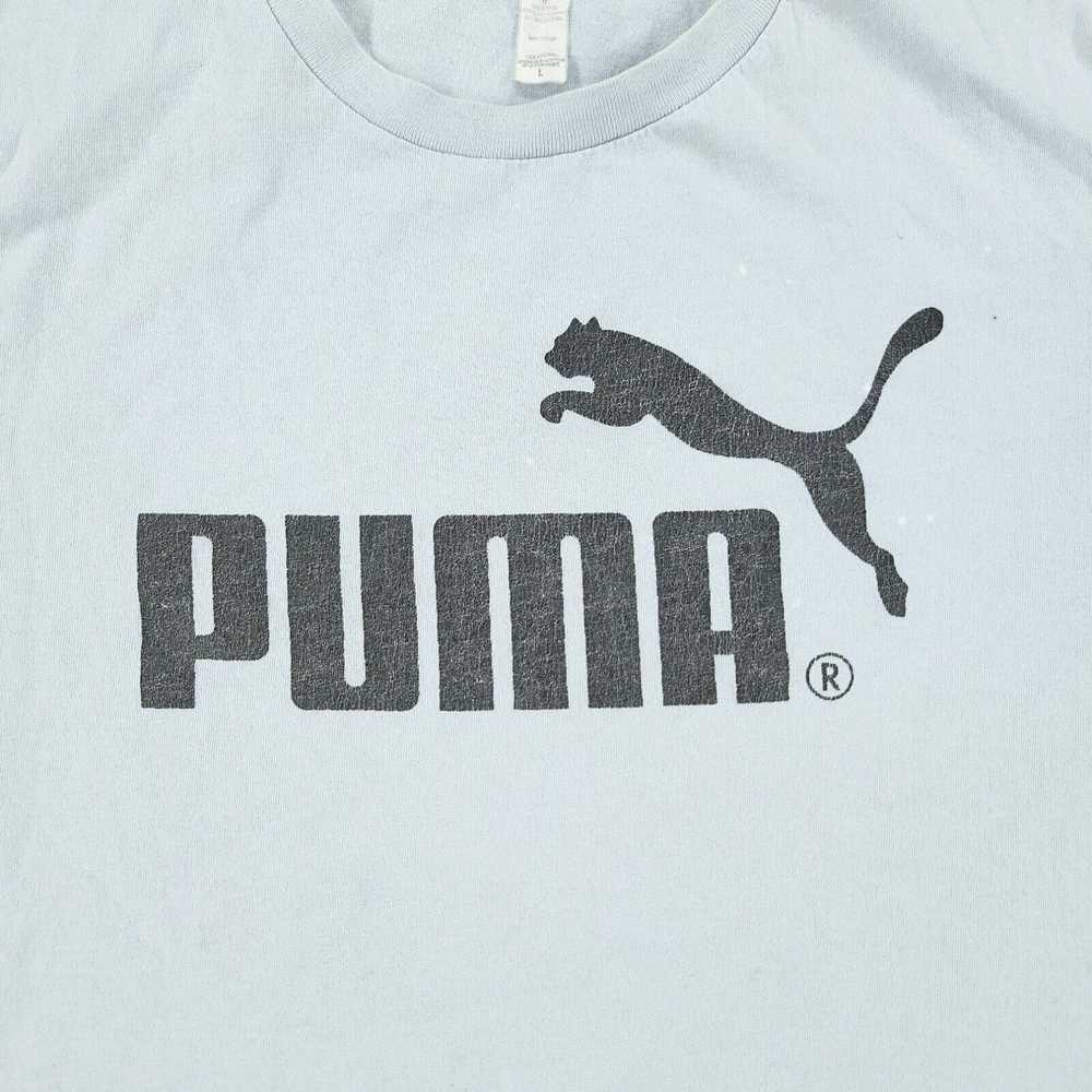 Puma PUMA Shirt Men Large Blue Graphic Tee Crew N… - image 2