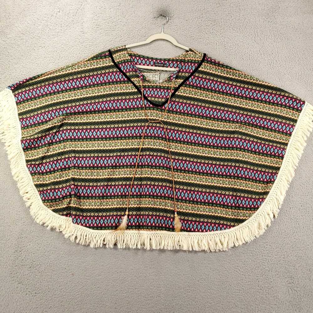 CO Earthbound Trading Co Poncho One Size Pullover… - image 2