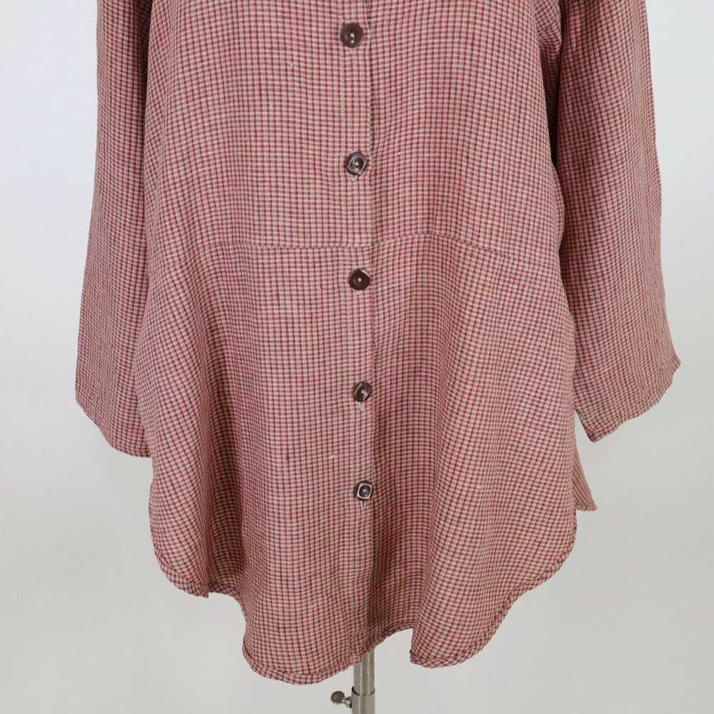 Pinko FLAX Linen Tunic Shirt Blouse S Small Butto… - image 3