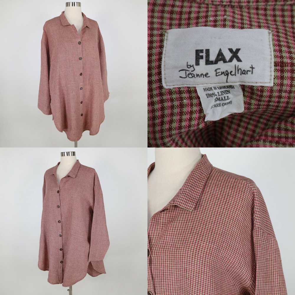 Pinko FLAX Linen Tunic Shirt Blouse S Small Butto… - image 4