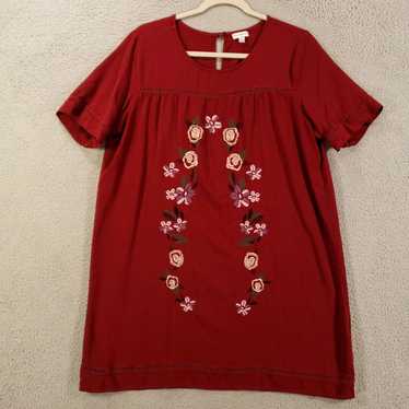 Vintage Love Fire Tunic Womens XL Burgundy Shift … - image 1