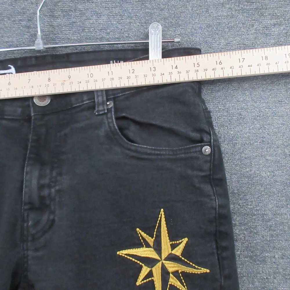 Vintage Copper Rivet Jeans Mens 32 Black Slim Fit… - image 11