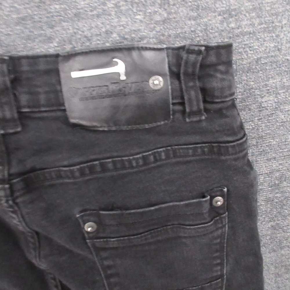 Vintage Copper Rivet Jeans Mens 32 Black Slim Fit… - image 4