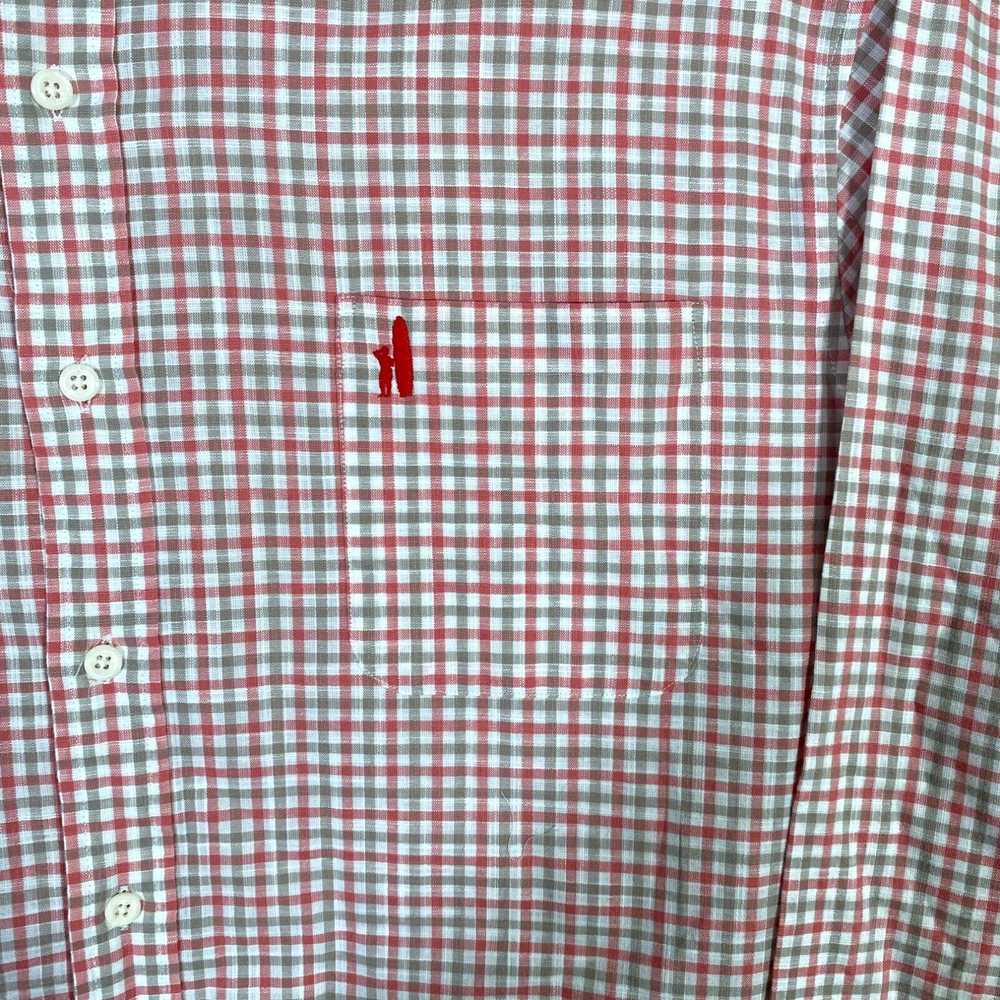 Vintage Johnnie-O Shirt Mens 2XL White Red Button… - image 3