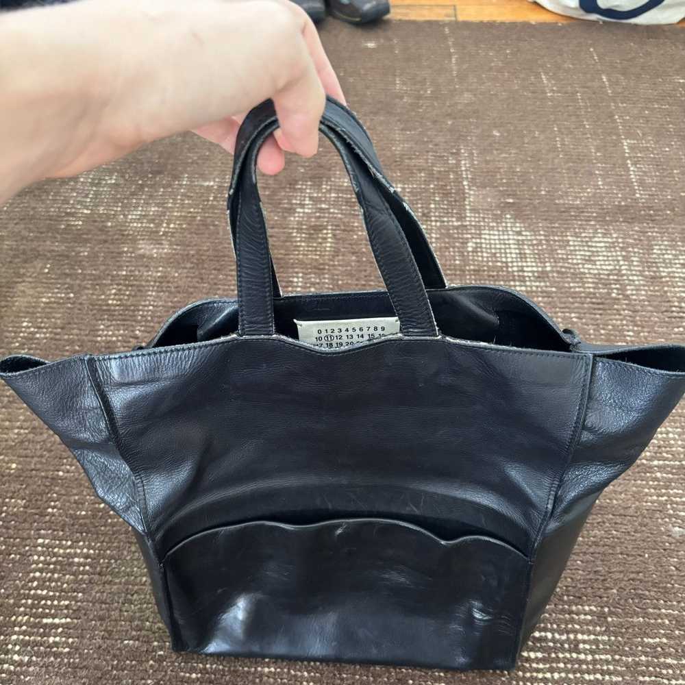 Maison Margiela Icons Black Leather Shopper Tote … - image 11