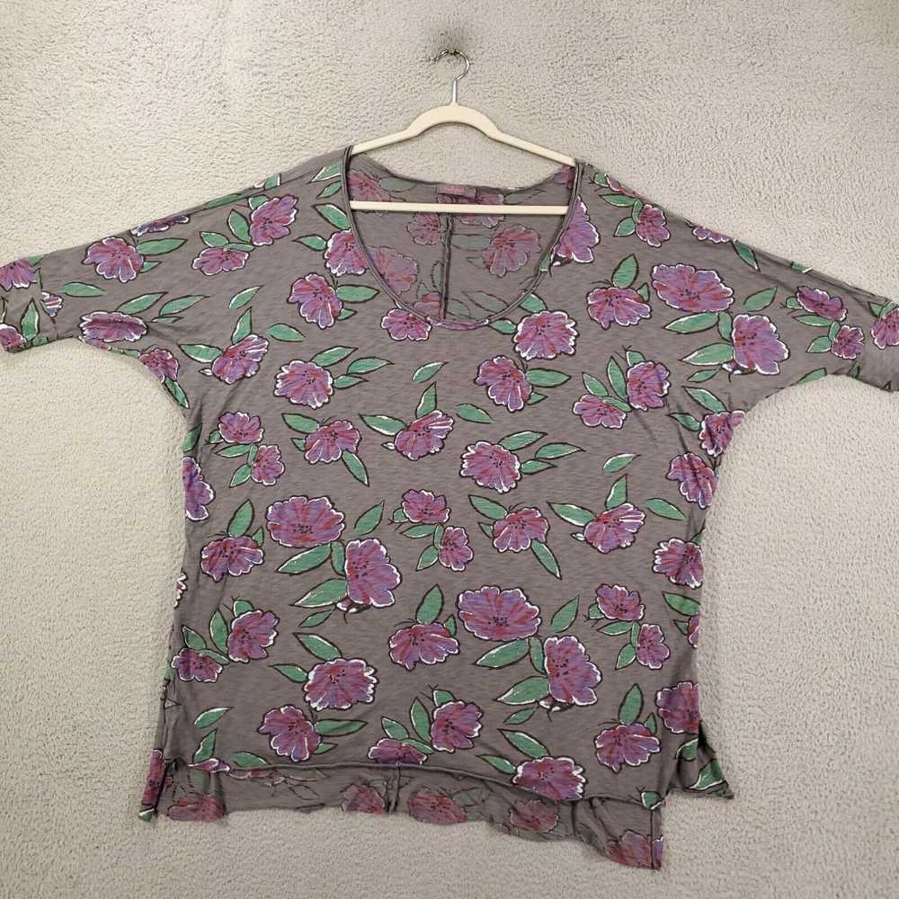 Vintage Fresh Produce Top XL XXL Gray Purple 3/4 … - image 2