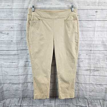 Vintage Chicos Womens Cropped Pants Sz 12 Beige P… - image 1