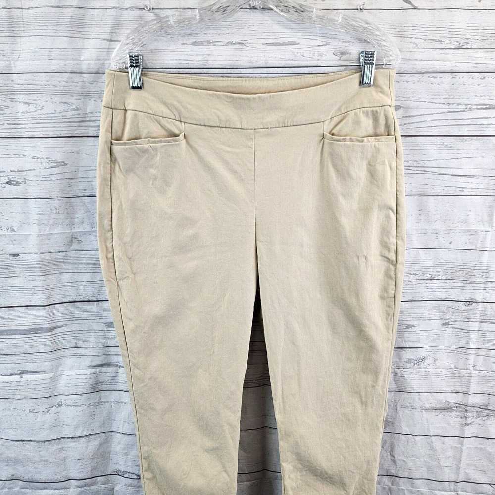 Vintage Chicos Womens Cropped Pants Sz 12 Beige P… - image 2