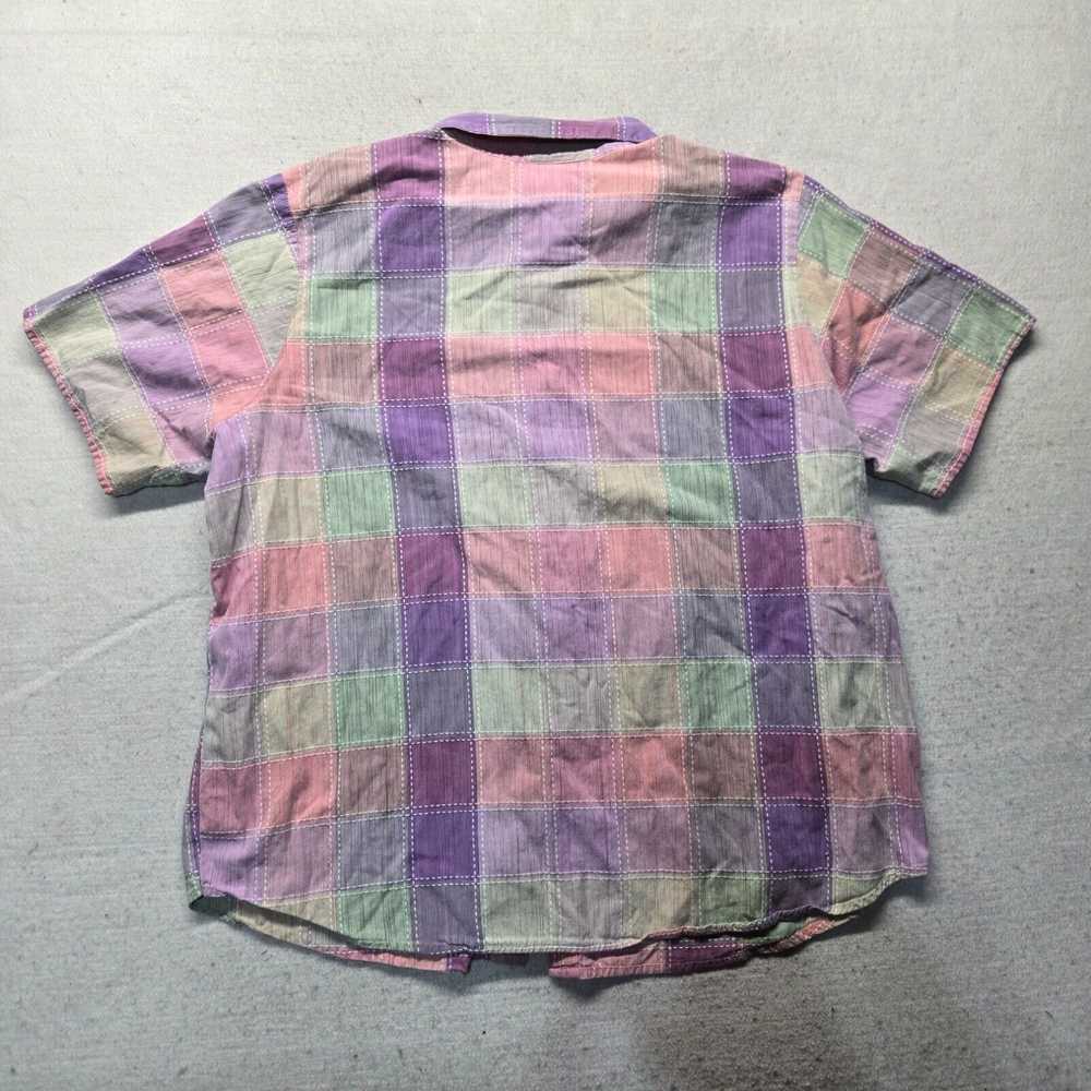 Vintage Roaman’s Pink Plaid Button Up 100% Cotton… - image 7