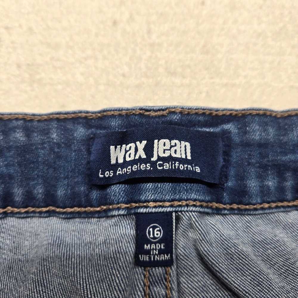 Vintage Wax Blue Jeans Pants Denim Distressed Str… - image 3