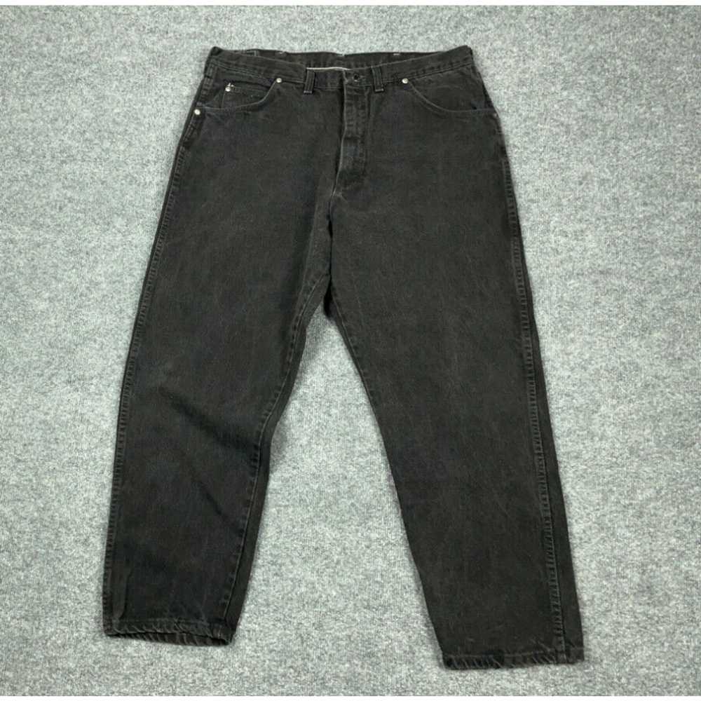 Wrangler VTG 80s Wrangler Black Denim Jeans Taper… - image 2