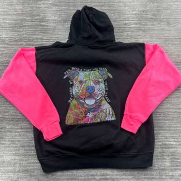 Vintage Pit Bull Hoodie Size XL Womens Beware Ste… - image 1