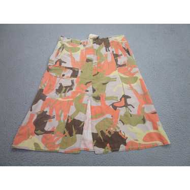 Vintage Da-Nang Skirt Womens M Green Brown Orange… - image 1