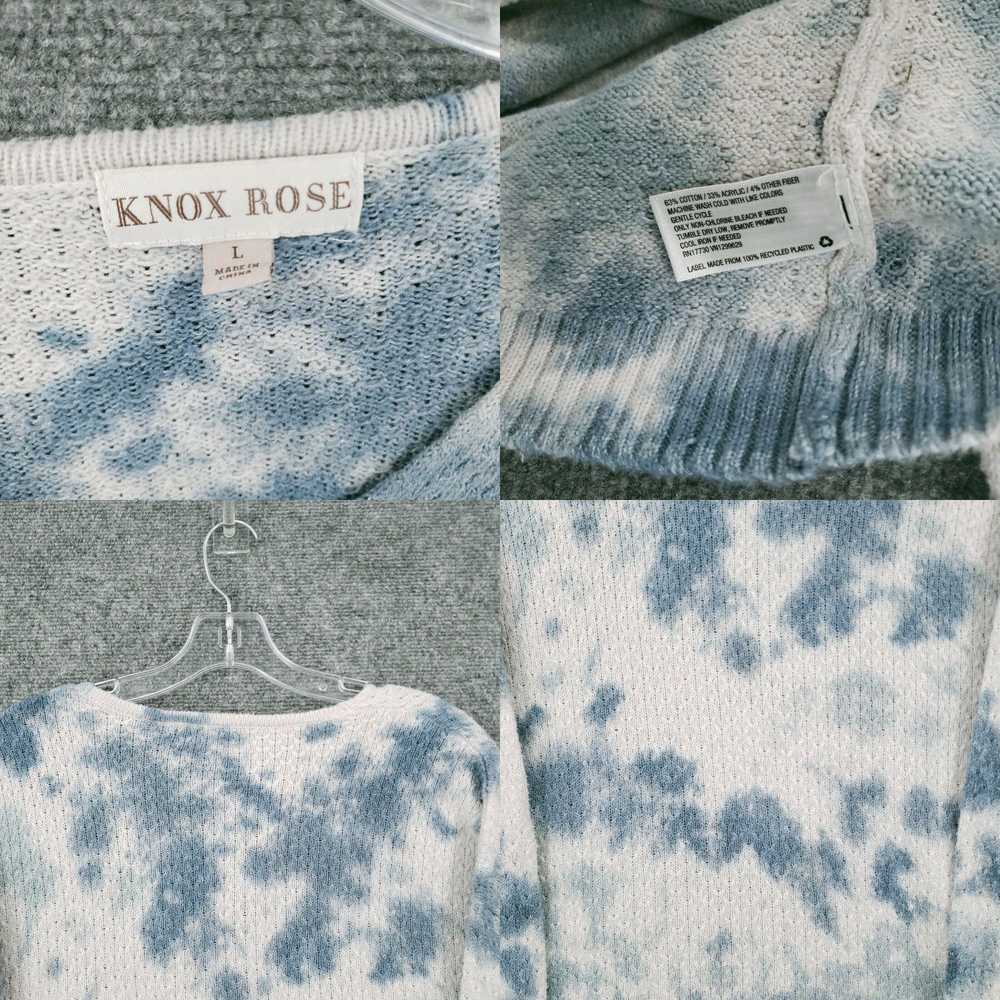 Vintage Knox Rose Sweater Womens L Large White Ti… - image 4