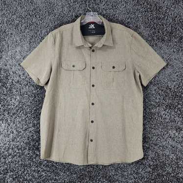 Vintage Zeroxposur Mens Brown Short Sleeve Outdoor