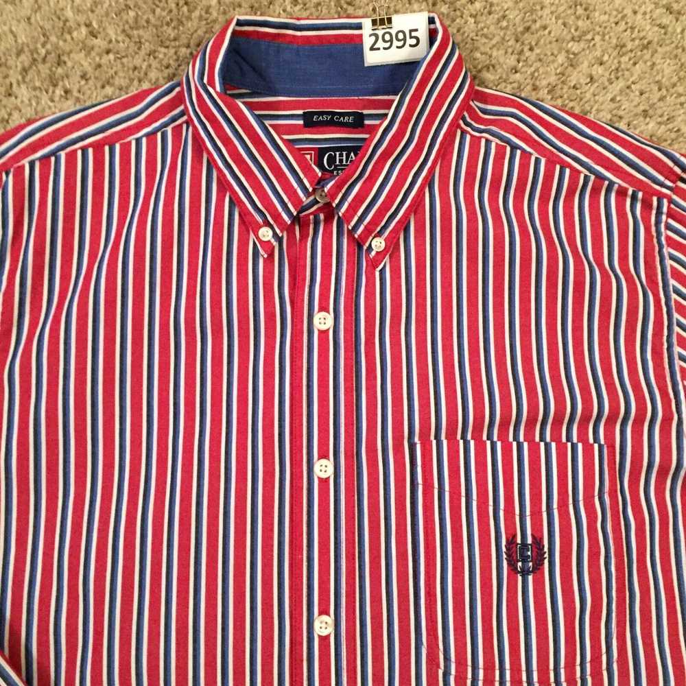 Chaps Chaps Button Up Shirt Mens Medium Red Blue … - image 3