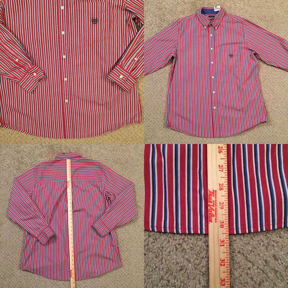 Chaps Chaps Button Up Shirt Mens Medium Red Blue … - image 4