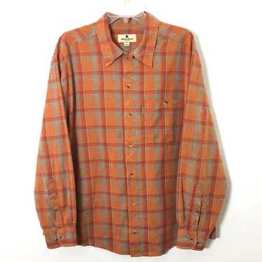 Vintage Woolrich Button Up Shirt Mens Large Orang… - image 1