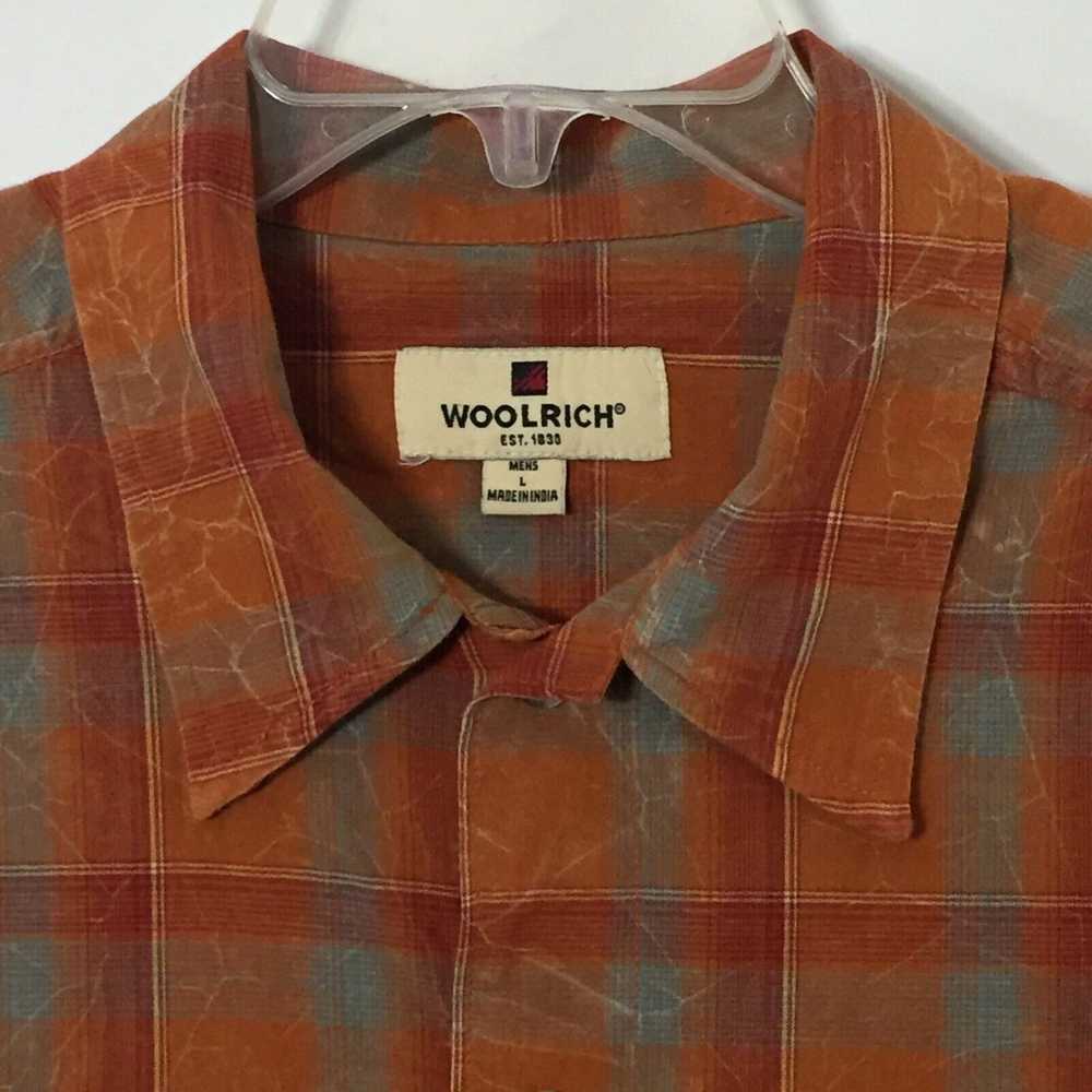 Vintage Woolrich Button Up Shirt Mens Large Orang… - image 2